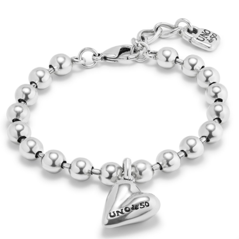 Uno De 50 Beaded Bracelet With Heart Charm 99$